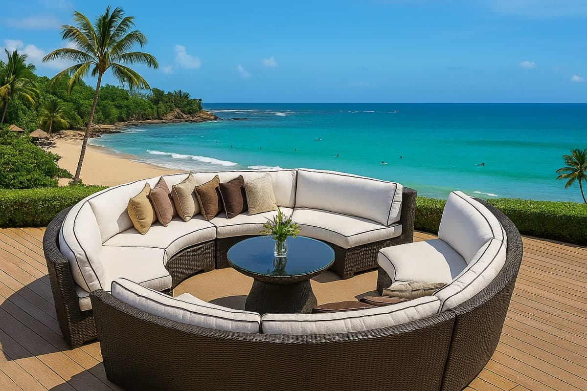 Sofa de jardin - Mobilier artisanal Ebène Madagascar