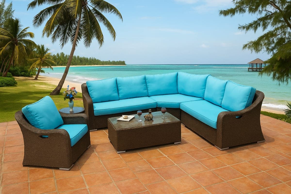 Sofa de jardin - Mobilier artisanal Ebène Madagascar
