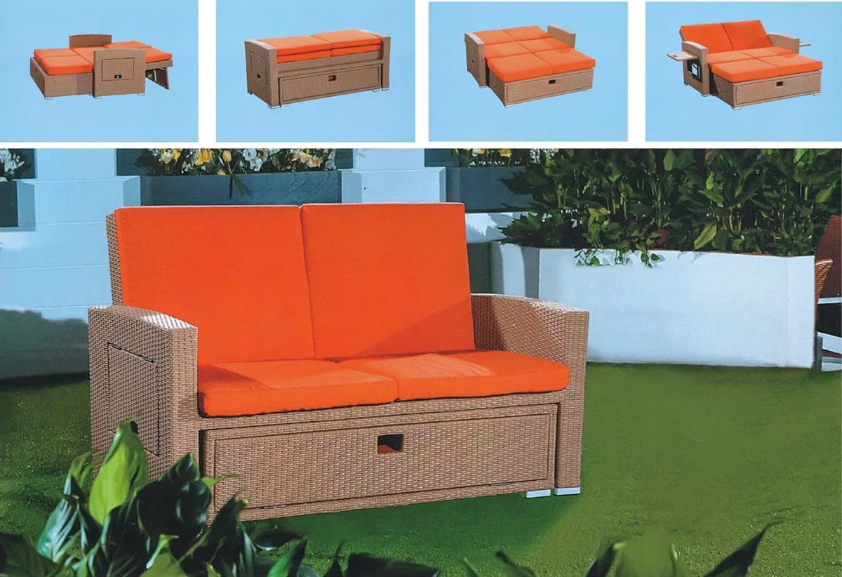 Sofa de jardin - Mobilier artisanal Ebène Madagascar