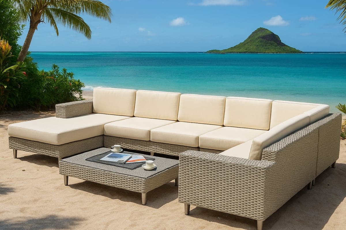 Sofa de jardin - Mobilier artisanal Ebène Madagascar