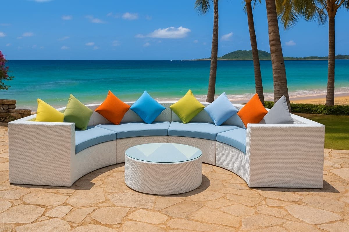 Sofa de jardin - Mobilier artisanal Ebène Madagascar