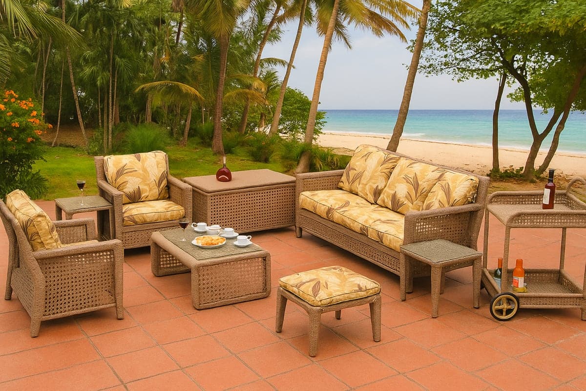 Salon de jardin - Mobilier artisanal Ebène Madagascar