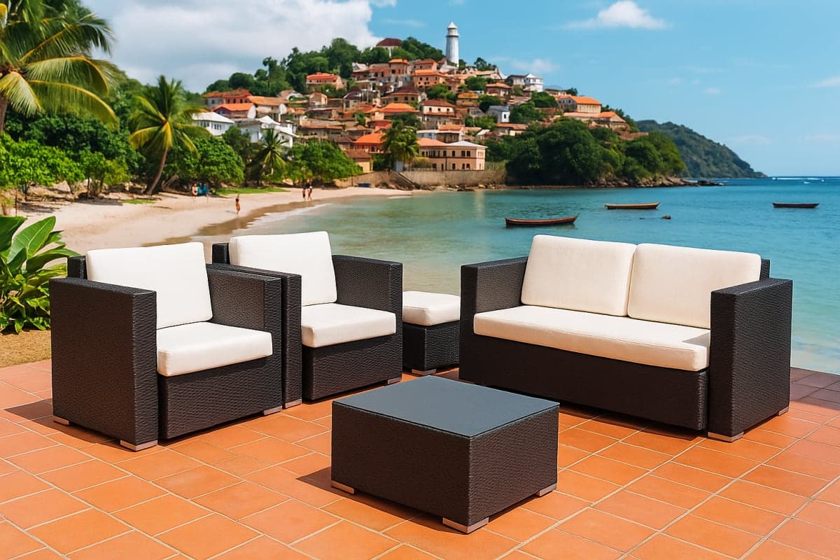 Salon de jardin - Mobilier artisanal Ebène Madagascar