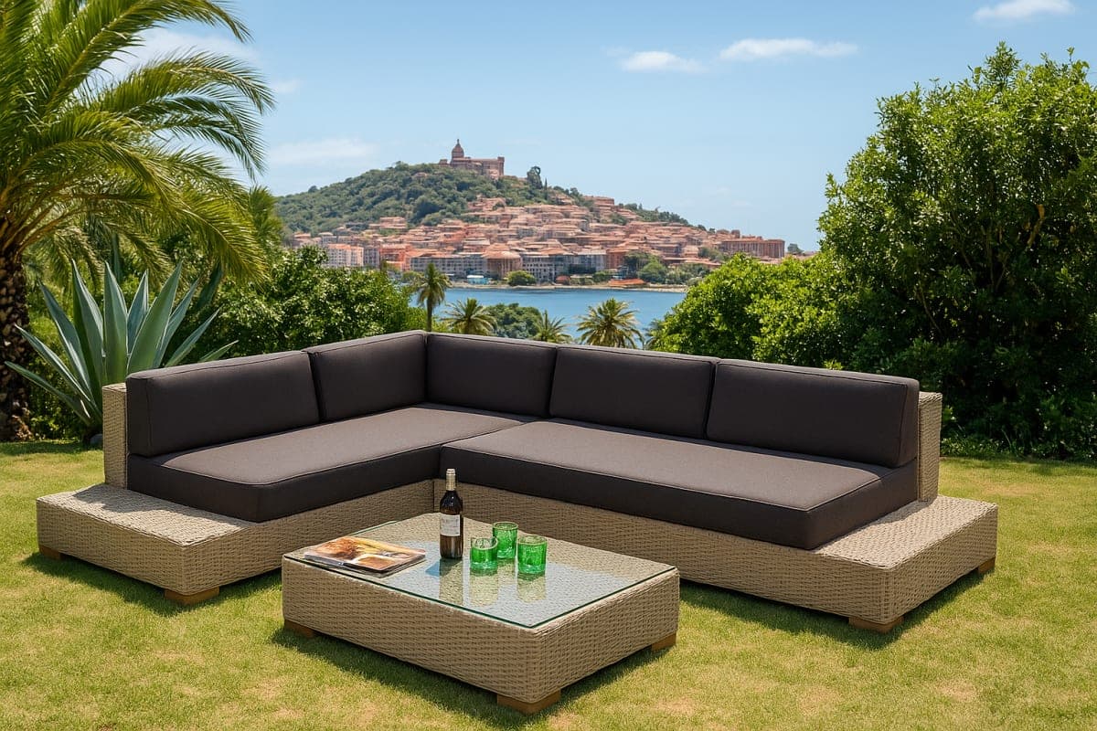 Sofa de jardin - Mobilier artisanal Ebène Madagascar