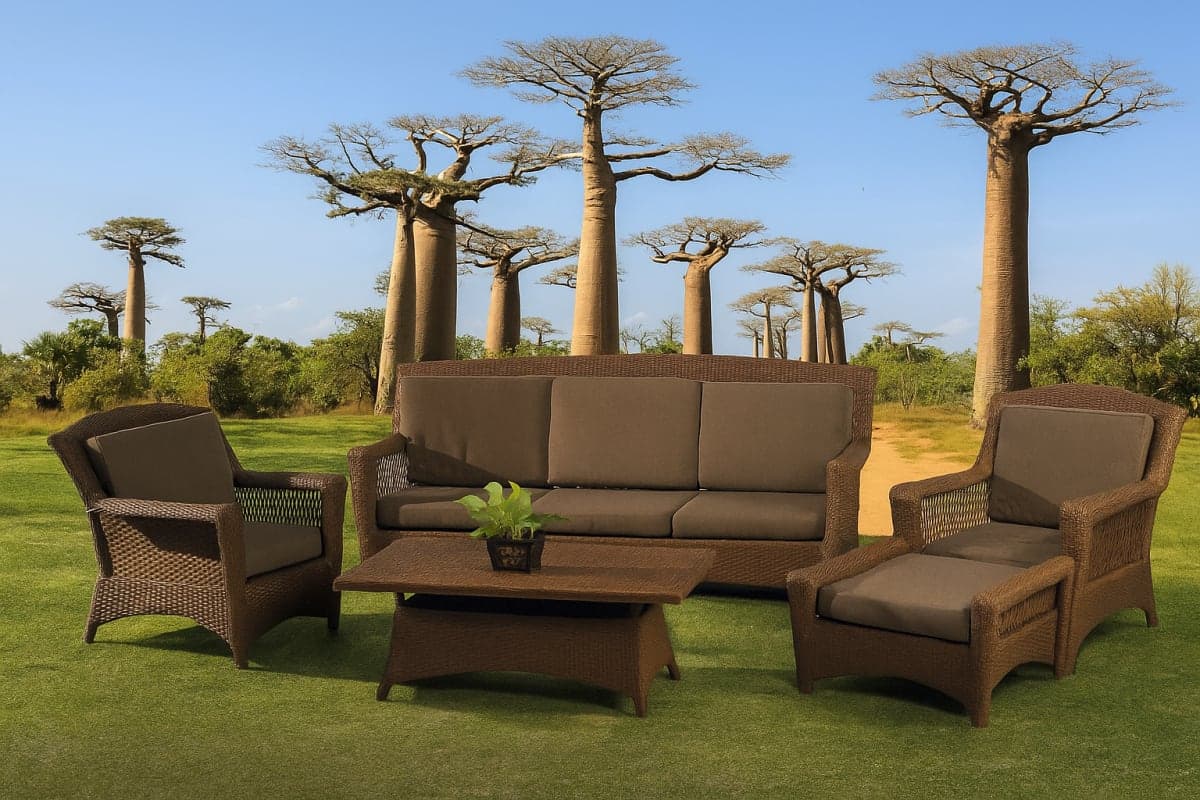 Salon de jardin - Mobilier artisanal Ebène Madagascar