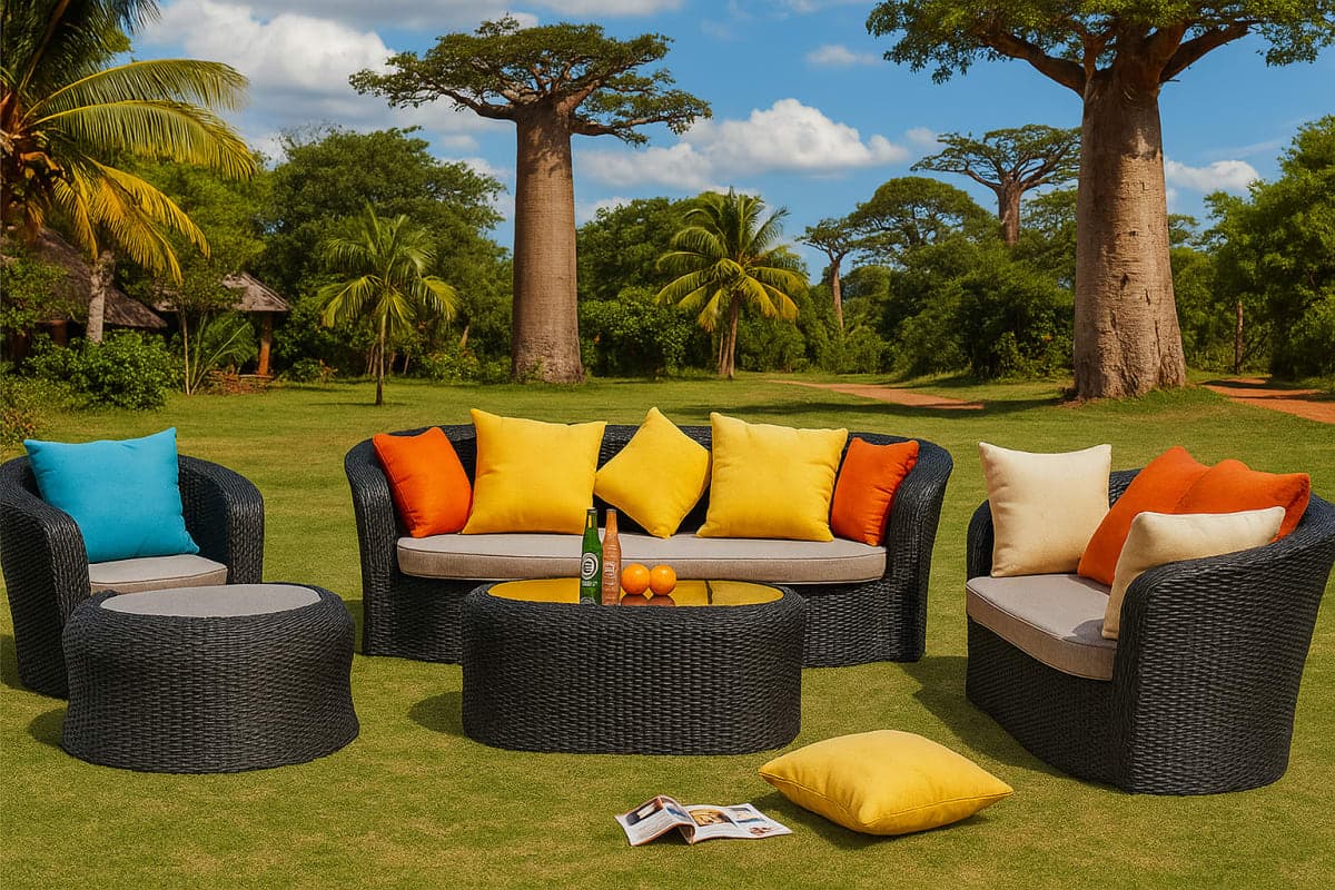 Salon de jardin - Mobilier artisanal Ebène Madagascar
