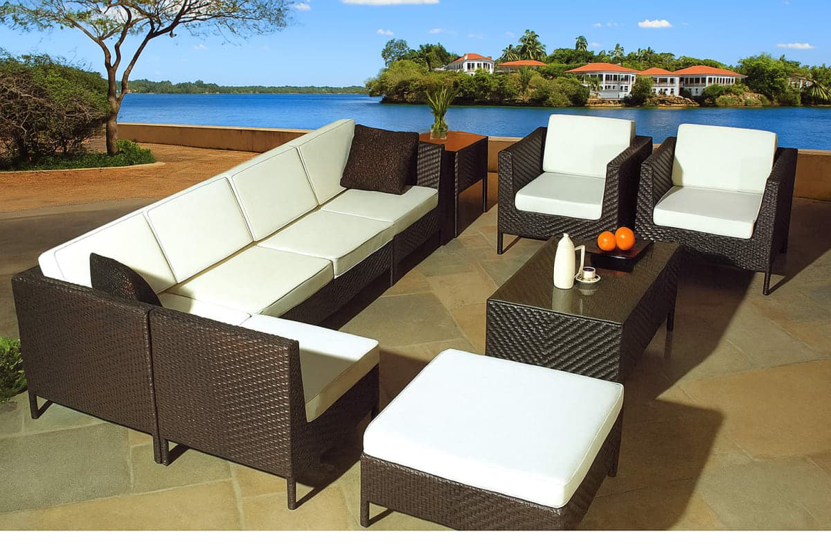 Salon de Jardin Modulable "Évasion" – Résine Tressée - Mobilier artisanal Ebène Madagascar