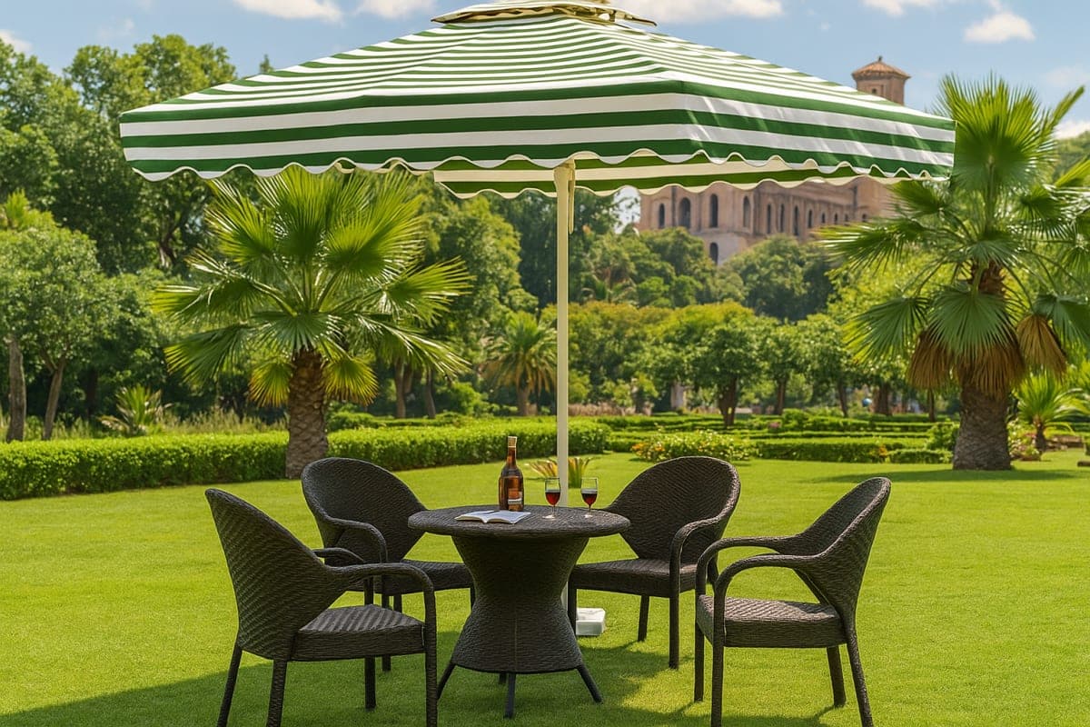 Salon de Jardin Bistro - Mobilier artisanal Ebène Madagascar