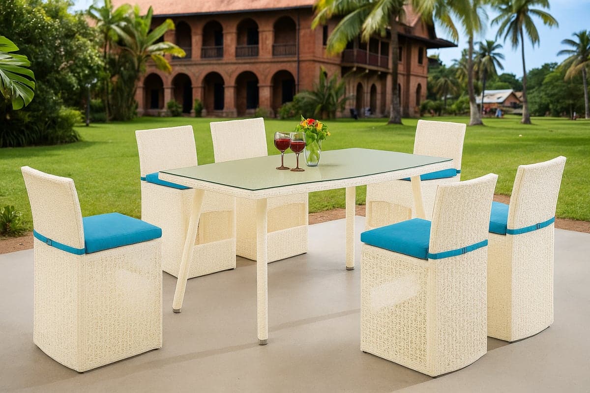 Ensemble Repas d'Extérieur - Mobilier artisanal Ebène Madagascar