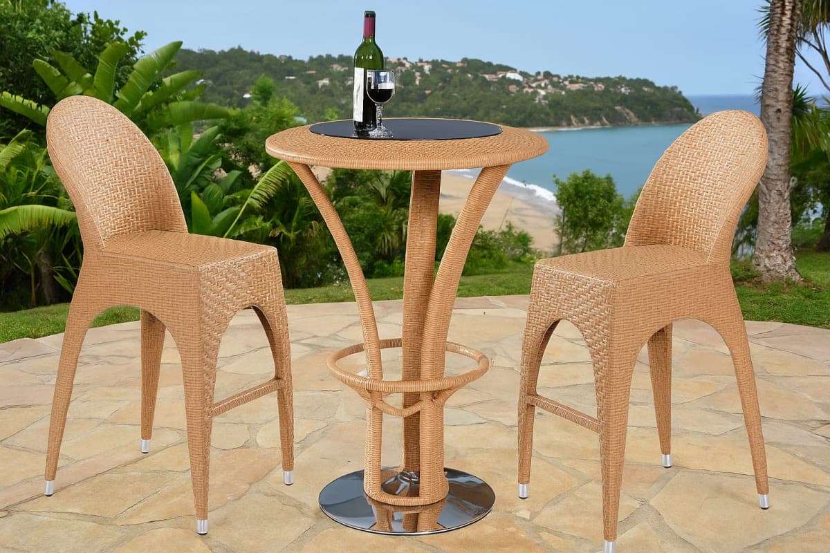 Ensemble de Bar d’Extérieur - Mobilier artisanal Ebène Madagascar