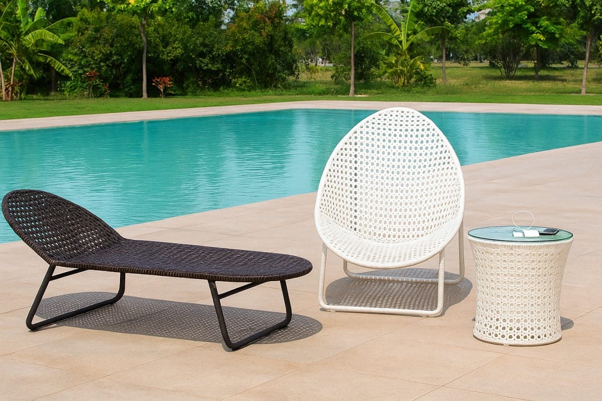 Ensemble de Jardin Design - Mobilier artisanal Ebène Madagascar