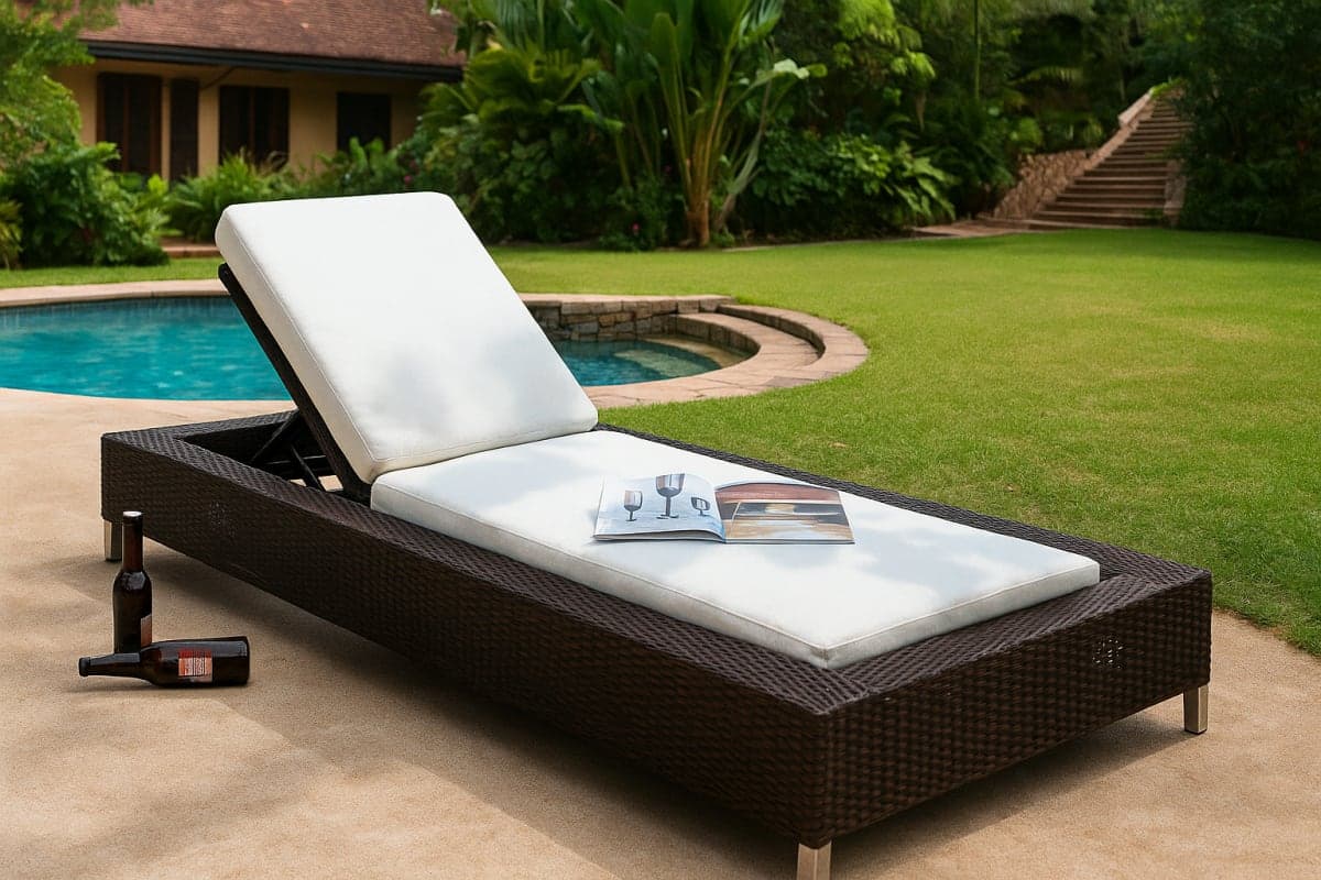 Bain de Soleil Premium en Résine Tressée - Mobilier artisanal Ebène Madagascar