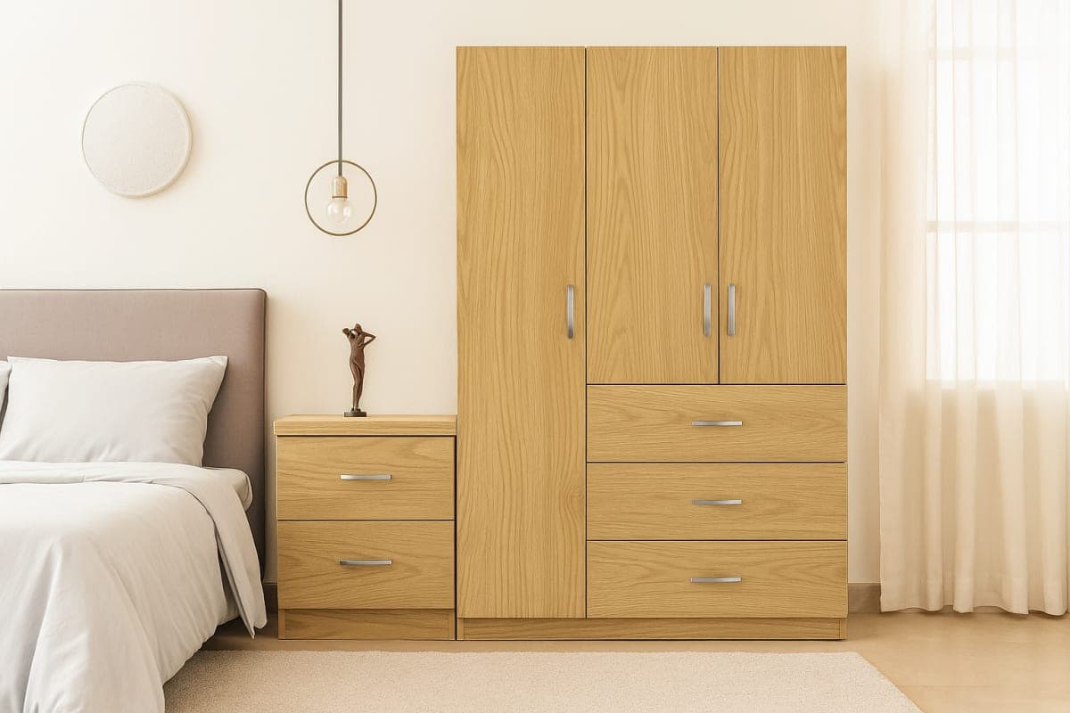 Armoire Trio en Mélamine - Mobilier artisanal Ebène Madagascar