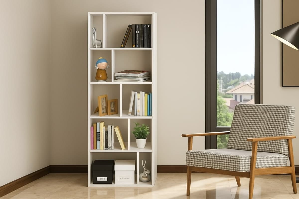 Bibliothèque Géométrique - Mobilier artisanal Ebène Madagascar