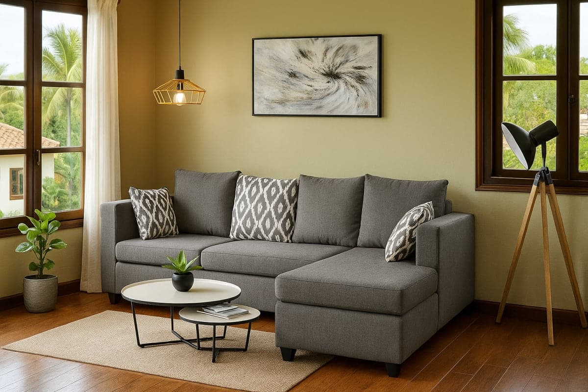 Canapé d'angle réversible modulable - Mobilier artisanal Ebène Madagascar