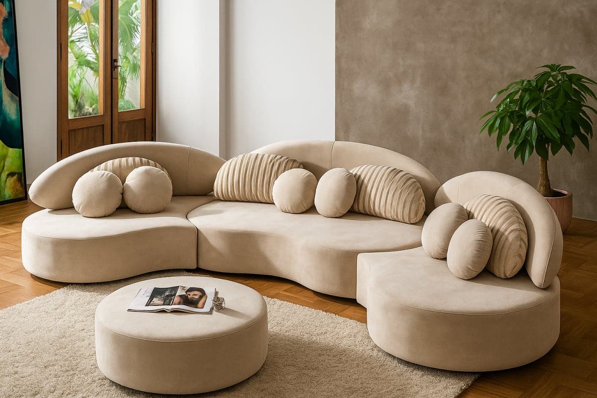 Ensemble Modulaire Incurvé - Mobilier artisanal Ebène Madagascar