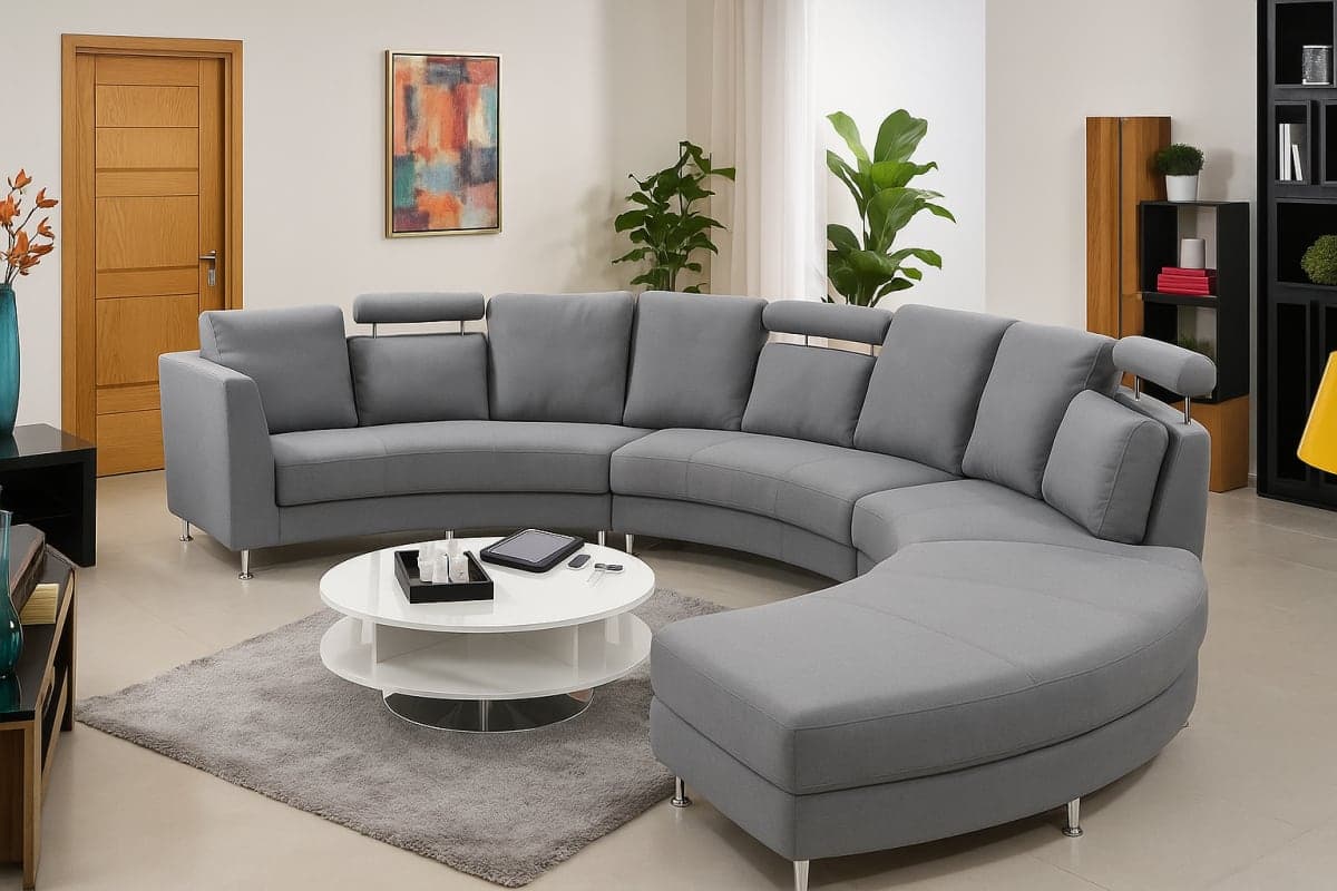Canapé Circulaire Modulable - Mobilier artisanal Ebène Madagascar