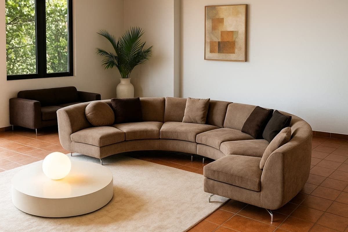Canapé Circulaire Modulable - Mobilier artisanal Ebène Madagascar
