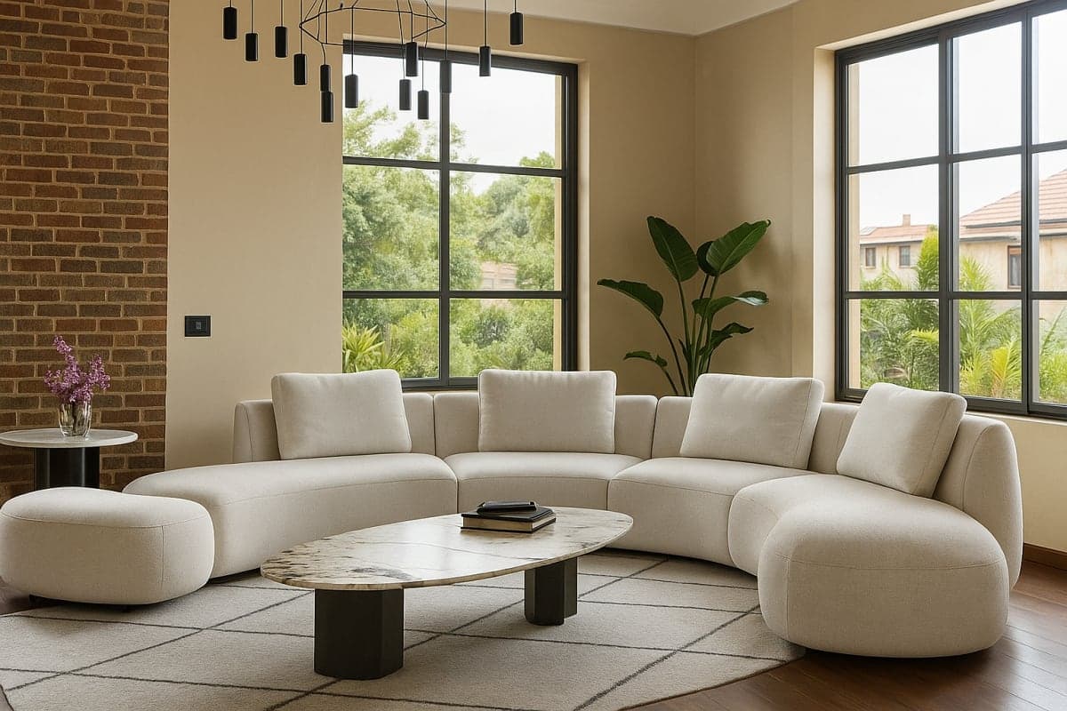 Canapé Modulable Organique - Mobilier artisanal Ebène Madagascar