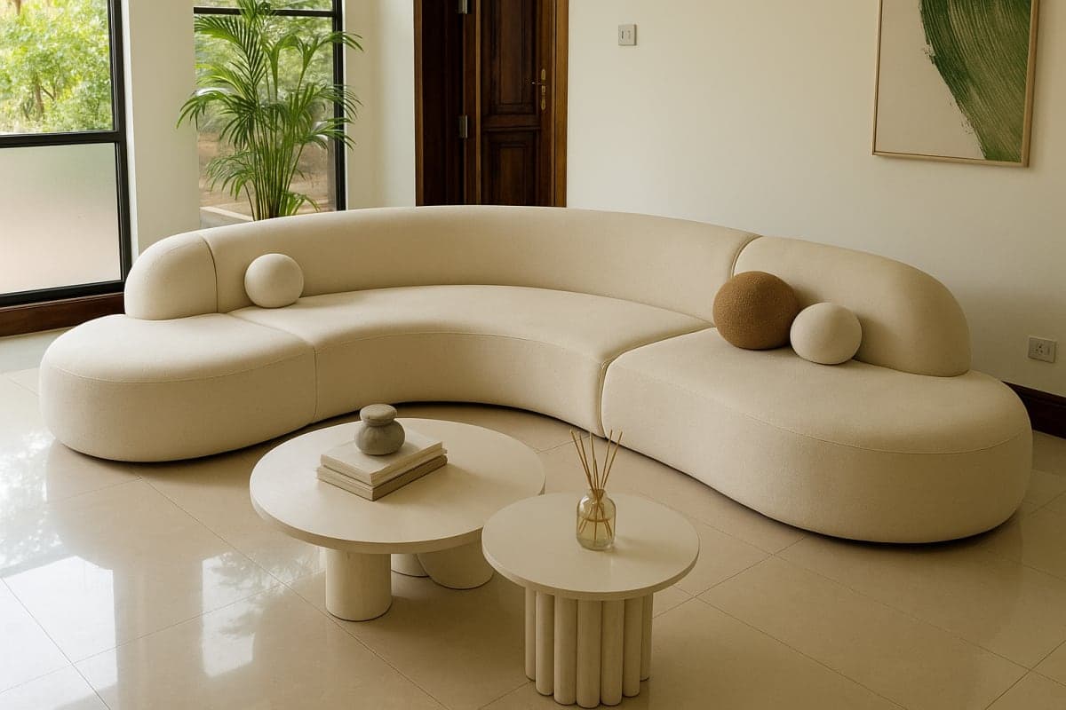 Canapé Bouclé - Mobilier artisanal Ebène Madagascar