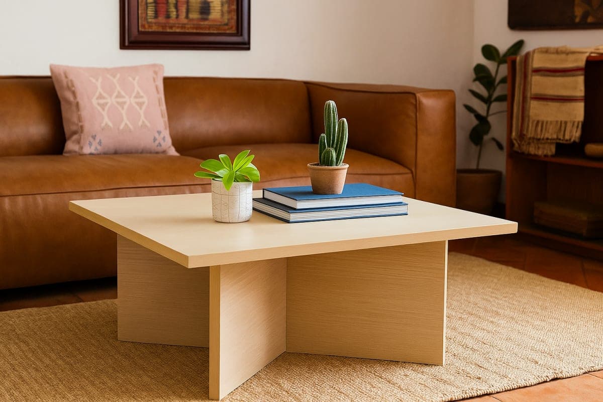 Table Basse Iconique - Mobilier artisanal Ebène Madagascar
