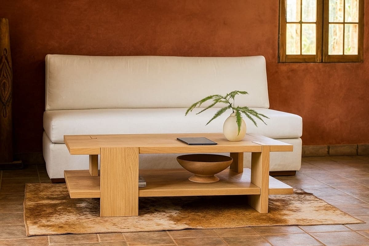 Table Basse - Mobilier artisanal Ebène Madagascar