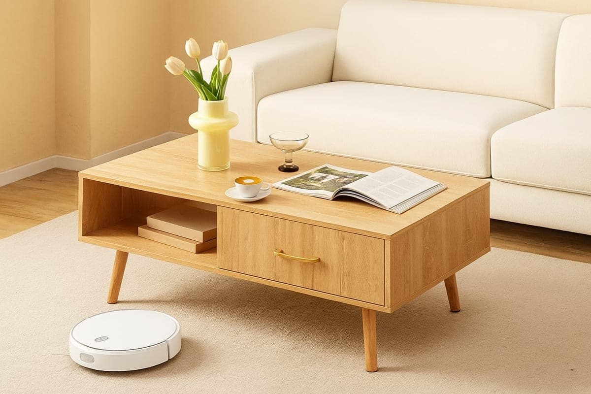 Table Basse Scandinave - Mobilier artisanal Ebène Madagascar