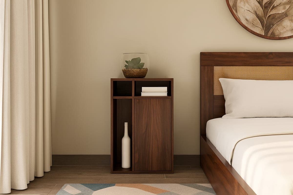 Chevet Minimaliste - Mobilier artisanal Ebène Madagascar