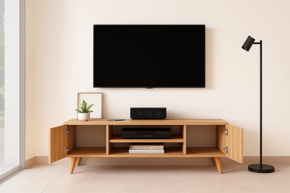 Meuble TV Scandinave - Mobilier artisanal Ebène Madagascar