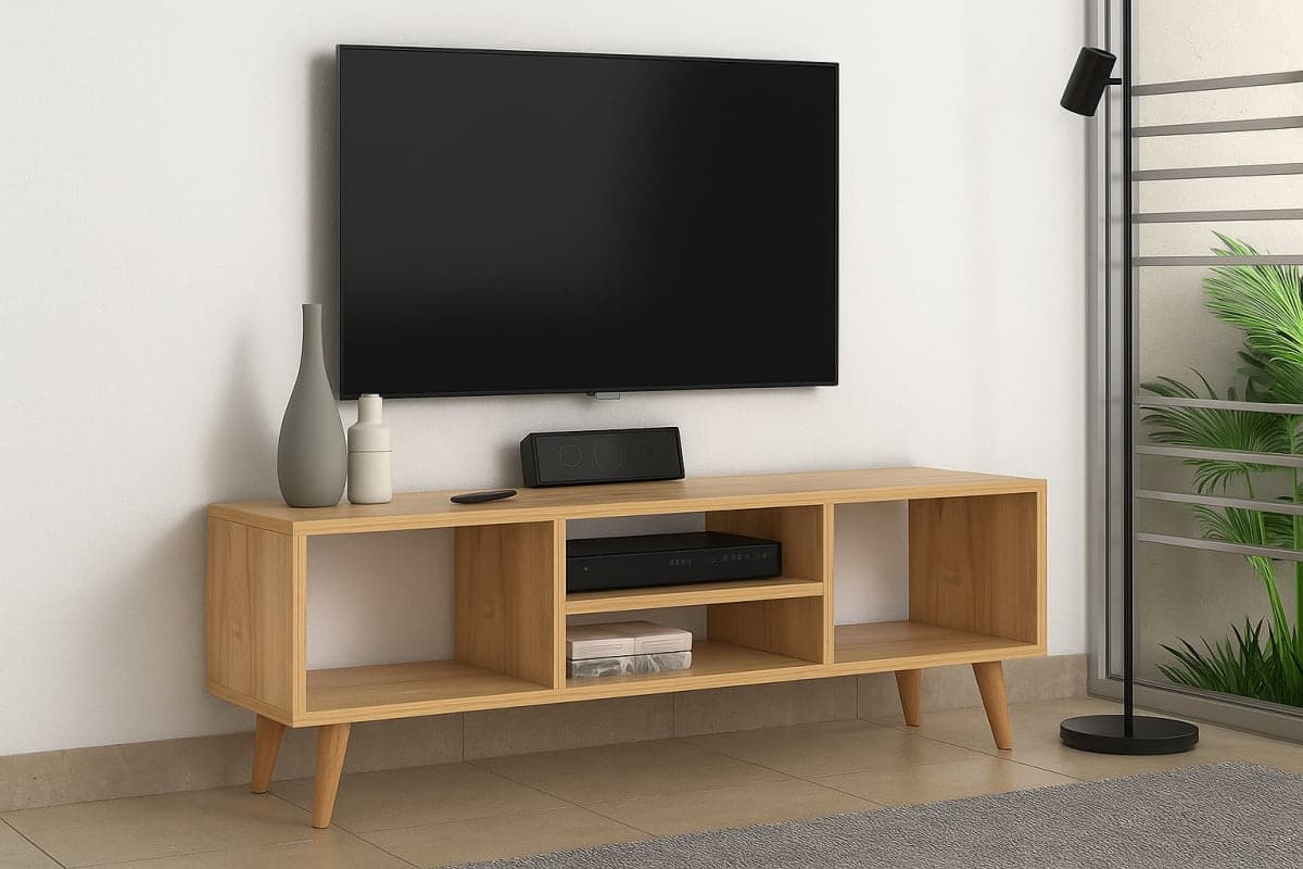Banc TV Scandinave - Mobilier artisanal Ebène Madagascar