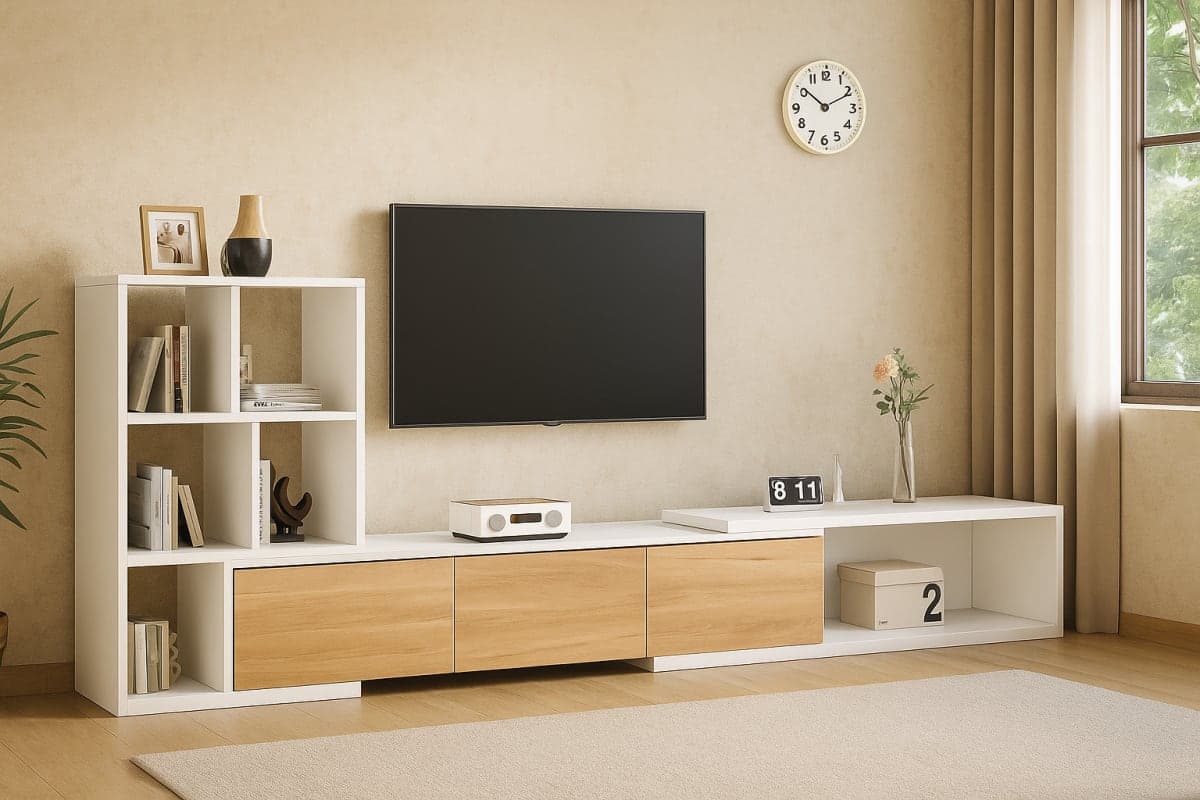 Ensemble TV Modulable - Mobilier artisanal Ebène Madagascar