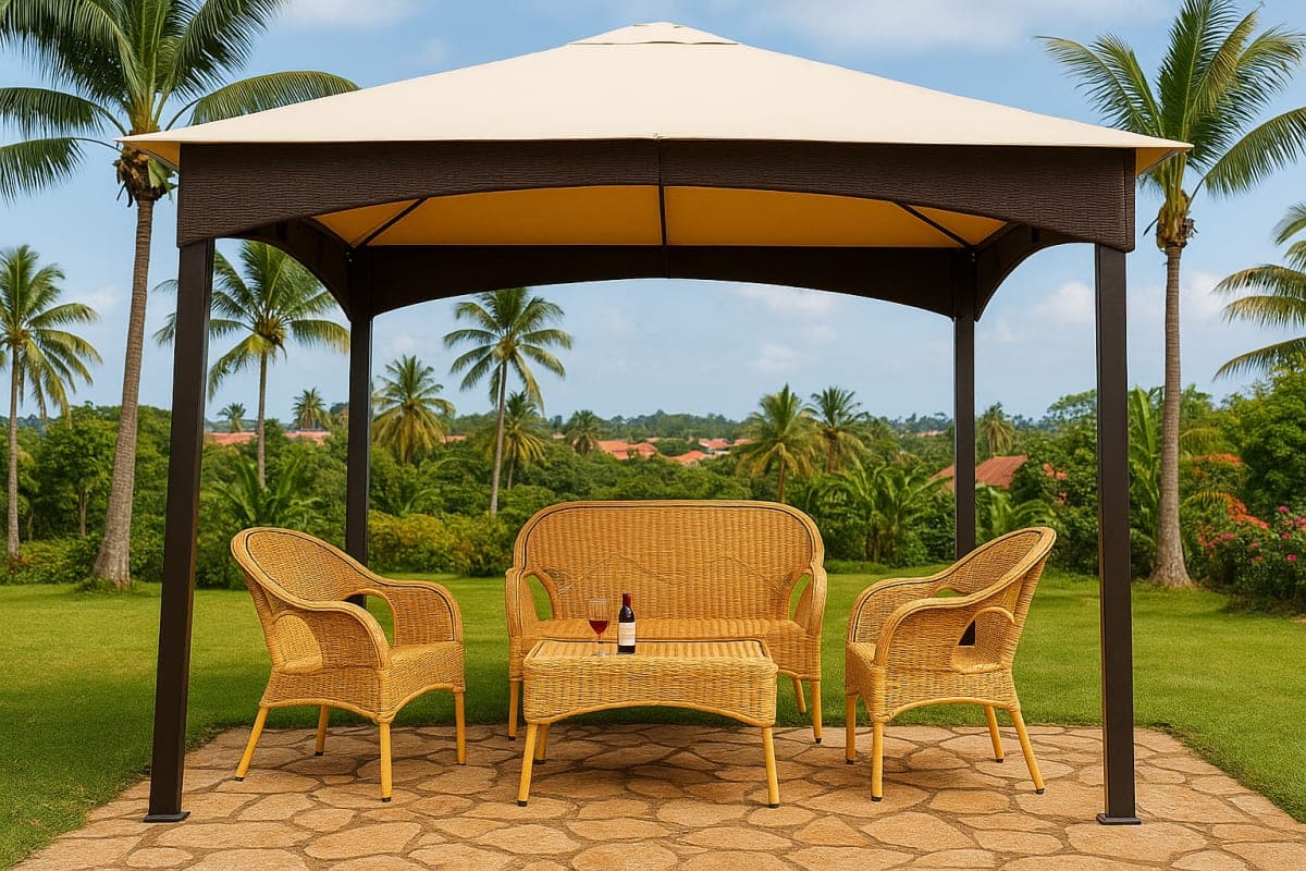 Tonnelle Royale - Mobilier artisanal Ebène Madagascar