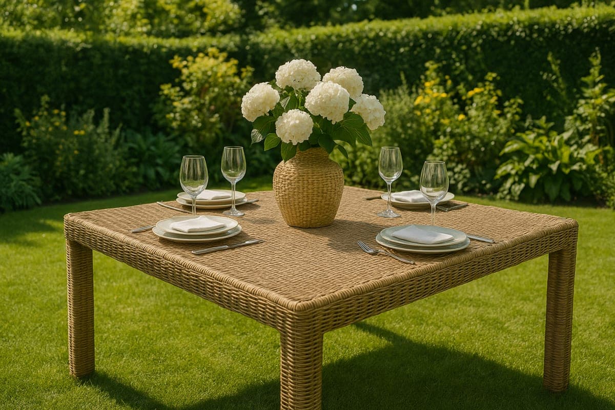 20250718 1620 Wicker Garden Dining simple compose 01k0ev1429frvvztzt3qkc67nn