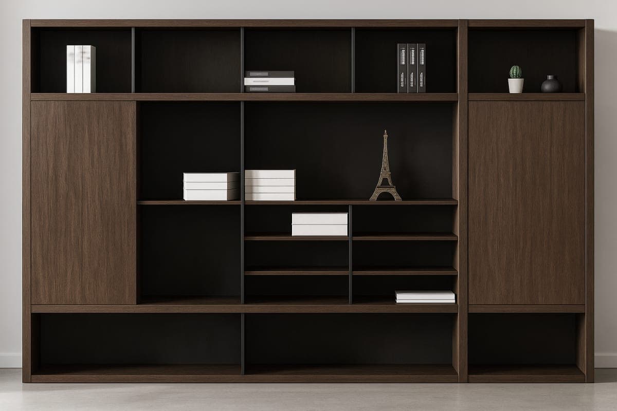 Bibliothèque de Bureau Executive - Mobilier artisanal Ebène Madagascar