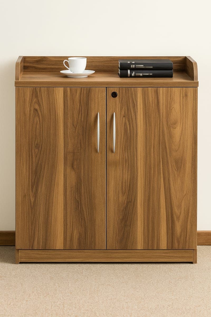 Armoire Basse de Bureau Exécutive - Mobilier artisanal Ebène Madagascar