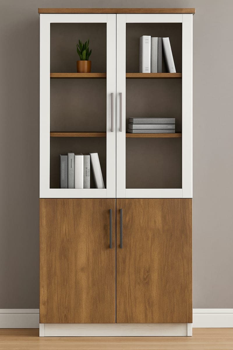 Bibliothèque Vitrée Contemporaine - Mobilier artisanal Ebène Madagascar